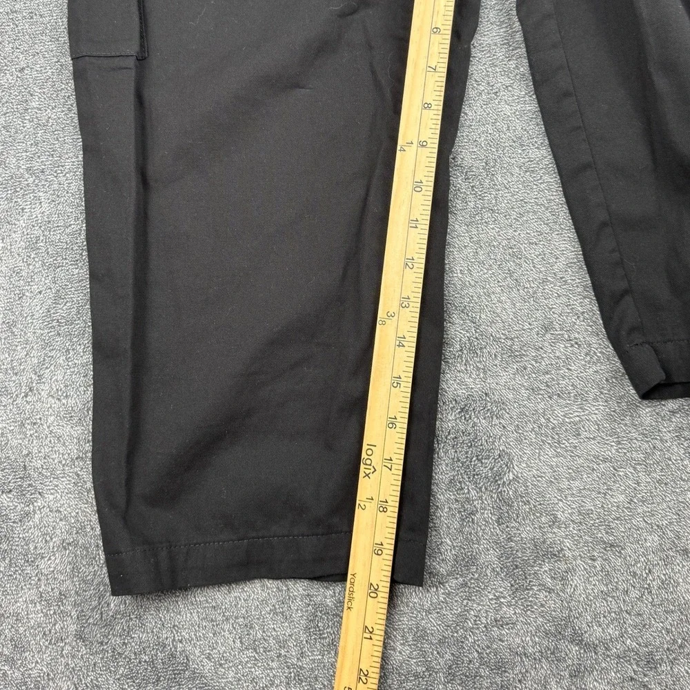Basic Editions Mens Black‎ Cotton Elastic Waist Cargo Pull On Pants Size S/C